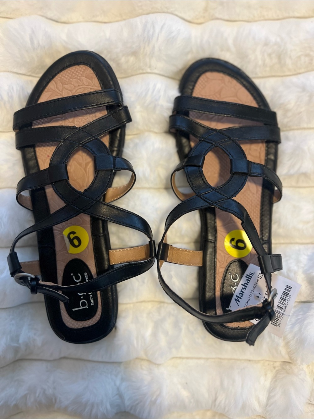 Black BORN Strappy Women's Sandals - Size 9